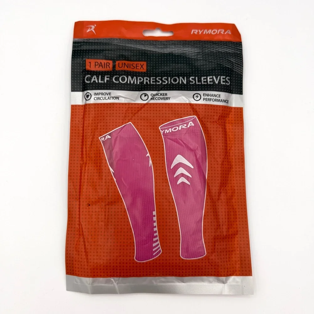 Rymora Calf Compression Sleeves Pink Large Unisex Running Sport B07ZHHRHVT